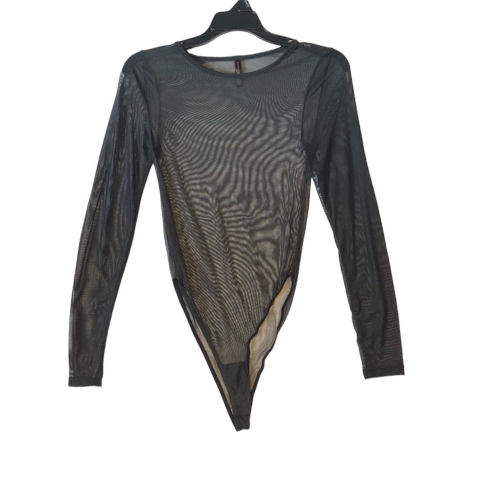 NWT 🔥 Body Rage Mesh Black Bodysuit Size M